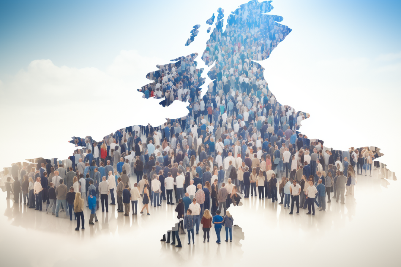 UK&#039;s 2022 Record Migration: Impact on Skilled Worker Visas - UK Map with Migrants